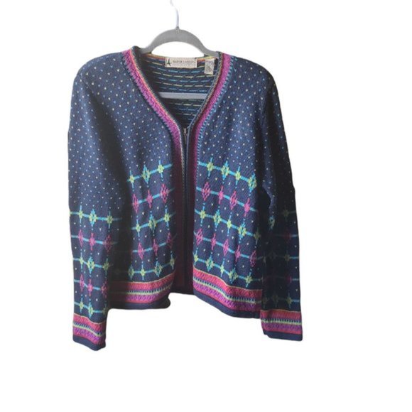 Marsh Landing Vintage Full Zip Nordic FairIsle  Sweater M - LAST CHANCE - Picture 9 of 10